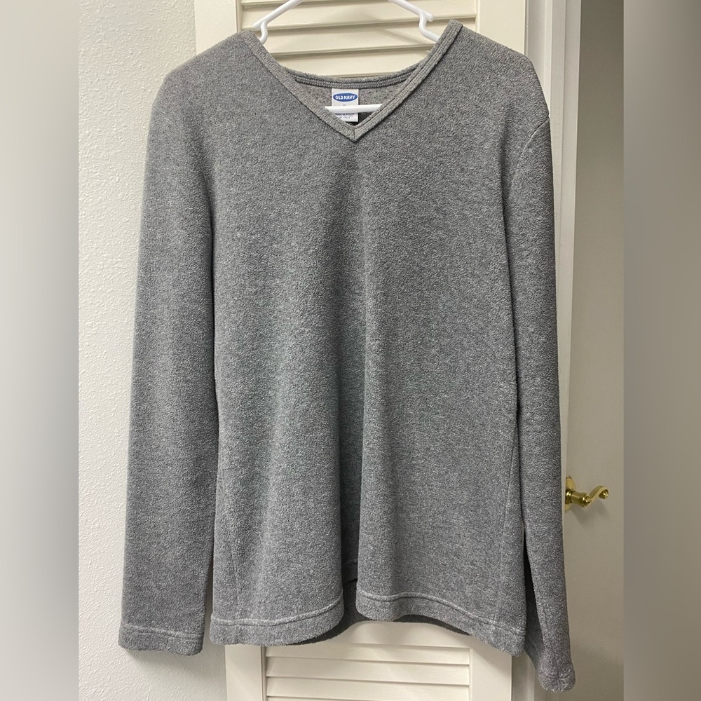 🩶Old Navy • gray fleece top • XL